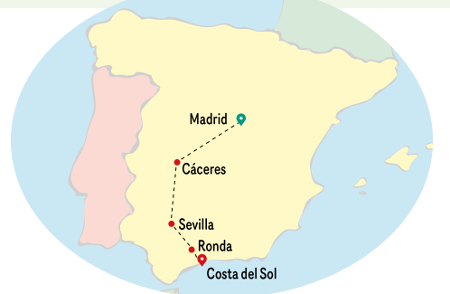 Mapa del viaje